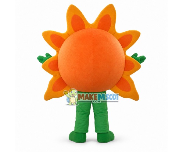 Cartoon Orange Sun Flower Mascot Costume Cartoon Orange Sun Flower Mascot Costume