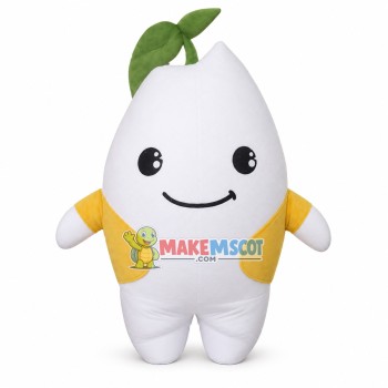 Chubby White Radish Mascot Costume Chubby White Radish Mascot Costume