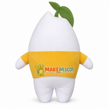 Chubby White Radish Mascot Costume Chubby White Radish Mascot Costume