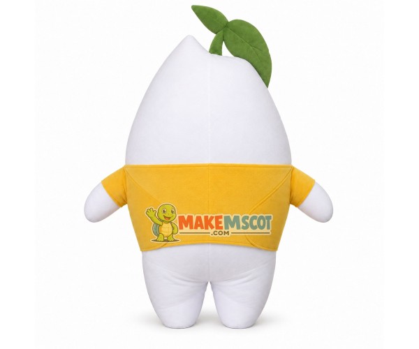 Chubby White Radish Mascot Costume Chubby White Radish Mascot Costume