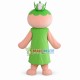 The Green Open Cotton Doll Mascot Costume The Green Open Cotton Doll Mascot Costume
