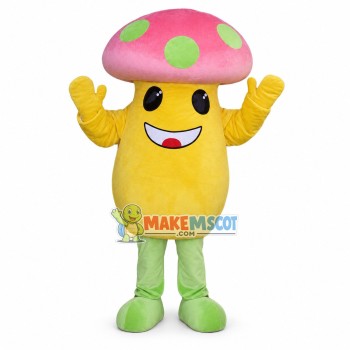 Soft Colorful Mushroom Mascot Costume