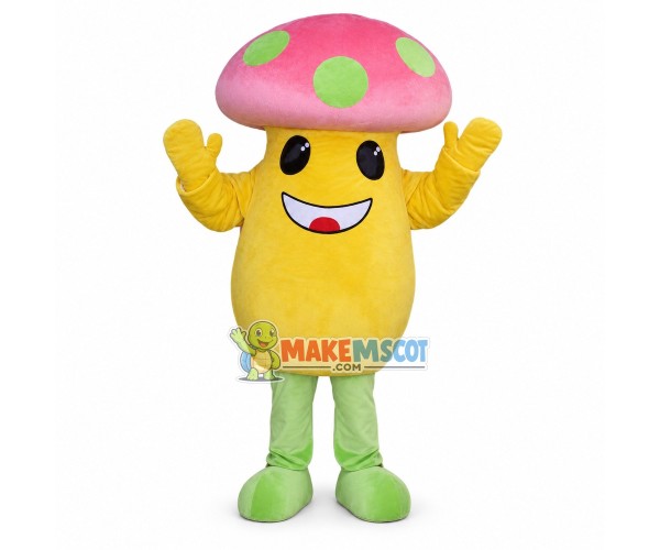 Soft Colorful Mushroom Mascot Costume Soft Colorful Mushroom Mascot Costume