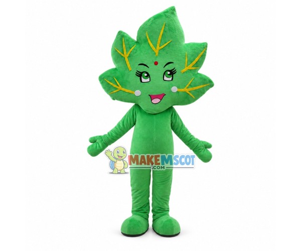 Well-connected Bright Maple Leaf Mascot Costume
