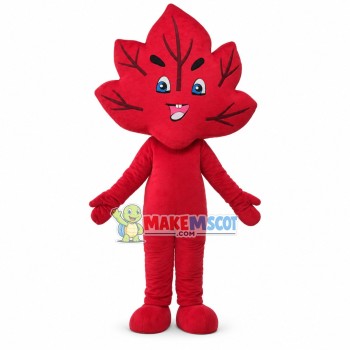 Well-connected Bright Maple Leaf Mascot Costume Well-connected Bright Maple Leaf Mascot Costume