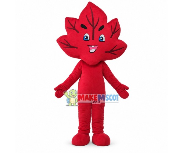 Well-connected Bright Maple Leaf Mascot Costume