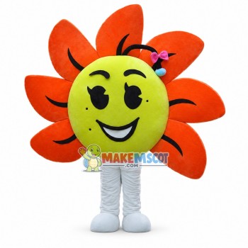 Splendid Sunflower In Full Bloom Mascot Costume Splendid Sunflower In Full Bloom Mascot Costume
