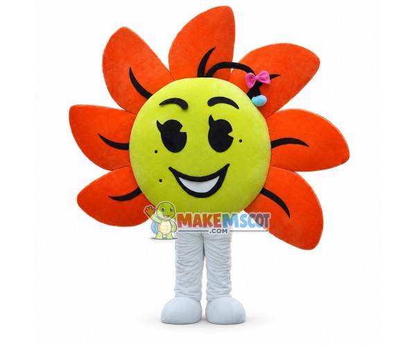 Splendid Sunflower In Full Bloom Mascot Costume Splendid Sunflower In Full Bloom Mascot Costume