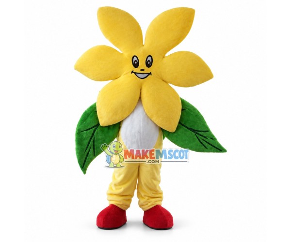 Adult Yellow Flower Mascot Costume