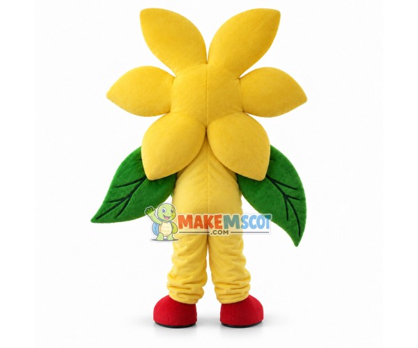 Adult Yellow Flower Mascot Costume Adult Yellow Flower Mascot Costume