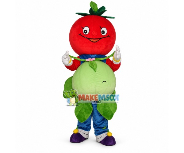 Tomato Doll Carrying Cabbage Mascot Costume