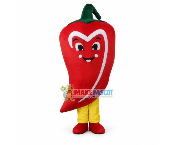 Spicy Red Hot Pepper Mascot Costume