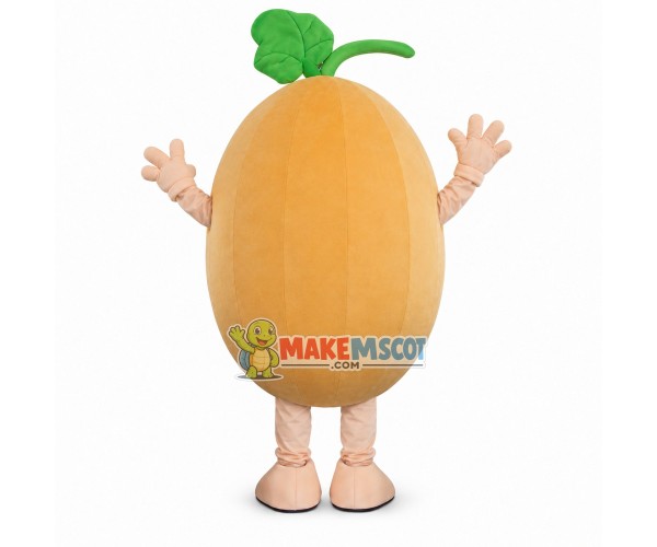 Sweet Juicy Cantaloupe Mascot Costume Sweet Juicy Cantaloupe Mascot Costume