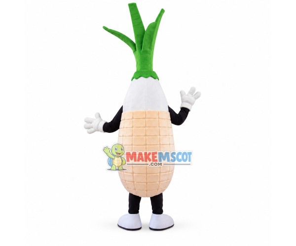 Peeled Clean Waxy Corn Mascot Costume Peeled Clean Waxy Corn Mascot Costume