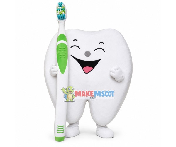 Happy Smile Cartoon Tooth Mascot Costume Happy Smile Cartoon Tooth Mascot Costume