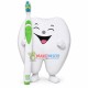 Happy Smile Cartoon Tooth Mascot Costume Happy Smile Cartoon Tooth Mascot Costume