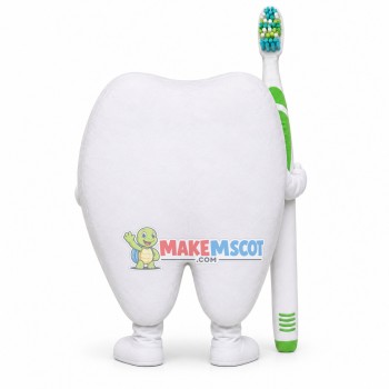 Happy Smile Cartoon Tooth Mascot Costume Happy Smile Cartoon Tooth Mascot Costume