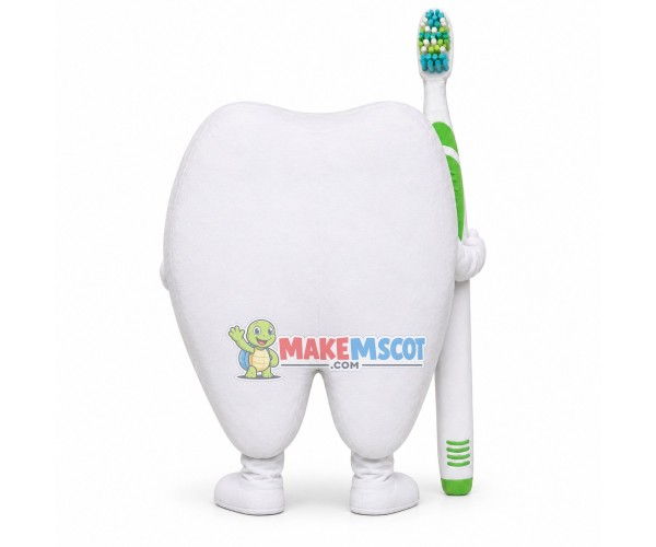 Happy Smile Cartoon Tooth Mascot Costume Happy Smile Cartoon Tooth Mascot Costume