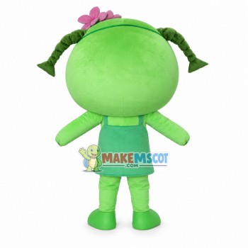 Spring Doll With Peach Blossom Mascot Costume