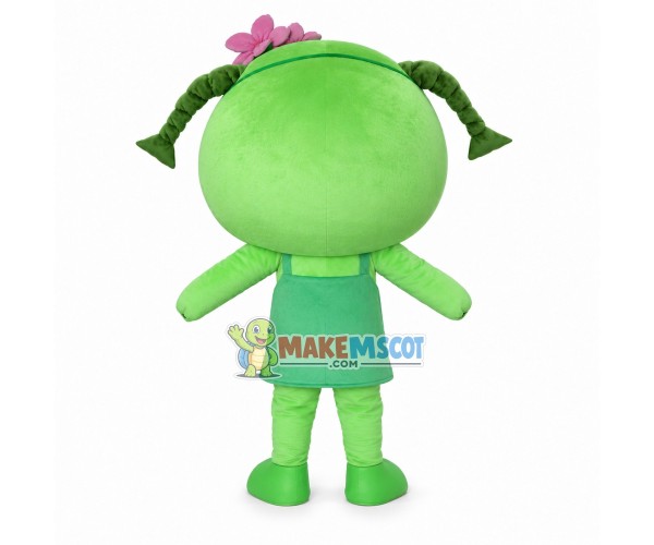 Spring Doll With Peach Blossom Mascot Costume Spring Doll With Peach Blossom Mascot Costume