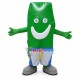 Green Cartoon Tin Box Mascot Costume Green Cartoon Tin Box Mascot Costume