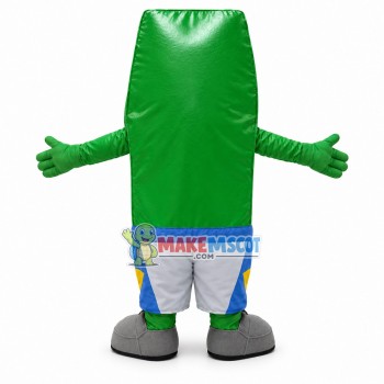 Green Cartoon Tin Box Mascot Costume Green Cartoon Tin Box Mascot Costume