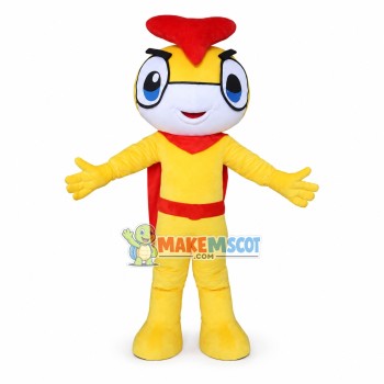 Cartoon Yellow Yoyoman Mascot Costume Cartoon Yellow Yoyoman Mascot Costume