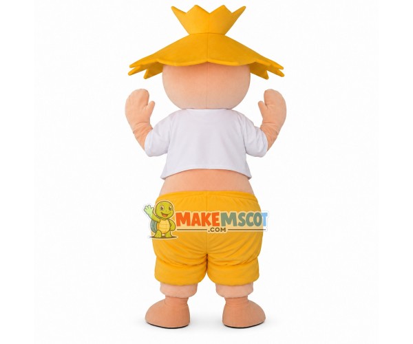 Country Boy With Bare Belly Mascot Costume Country Boy With Bare Belly Mascot Costume