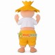 Country Boy With Bare Belly Mascot Costume Country Boy With Bare Belly Mascot Costume