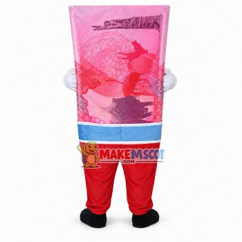 Twenty Thousand Ugandan Shilling Note Mascot Costume Twenty Thousand Ugandan Shilling Note Mascot Costume