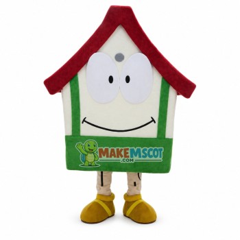 House of Building Materials Company Mascot Costume House of Building Materials Company Mascot Costume
