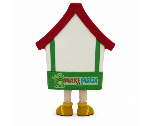 House of Building Materials Company Mascot Costume House of Building Materials Company Mascot Costume
