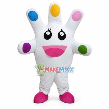 Insulated Glove With Colored Finger Cots Mascot Costume