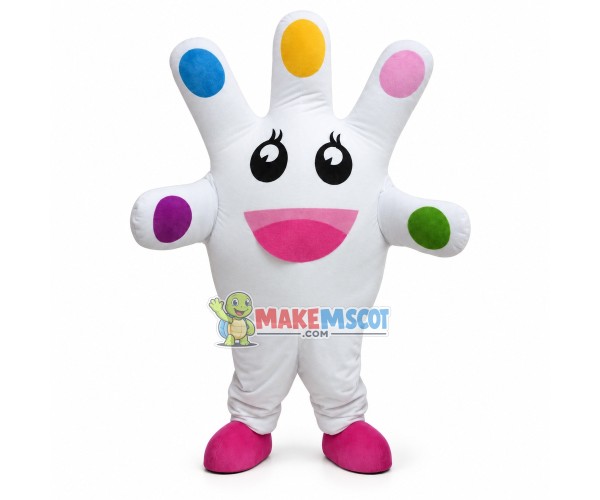Insulated Glove With Colored Finger Cots Mascot Costume Insulated Glove With Colored Finger Cots Mascot Costume