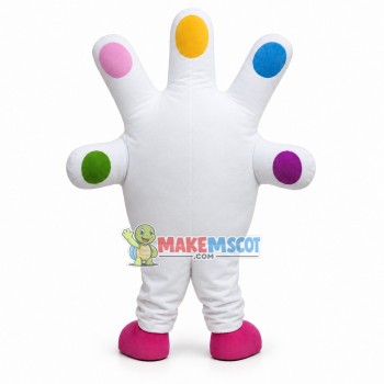 Insulated Glove With Colored Finger Cots Mascot Costume Insulated Glove With Colored Finger Cots Mascot Costume