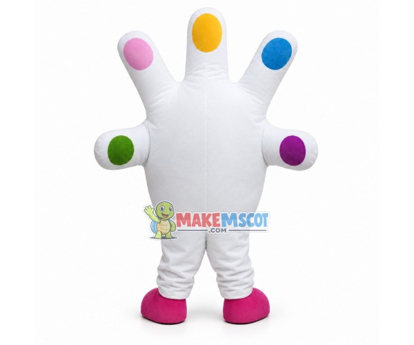 Insulated Glove With Colored Finger Cots Mascot Costume