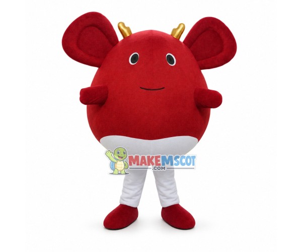 Red Mouse Elf Baby Cartoon Mascot Costume