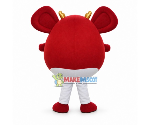 Red Mouse Elf Baby Cartoon Mascot Costume