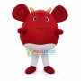 Red Mouse Elf Baby Cartoon Mascot Costume