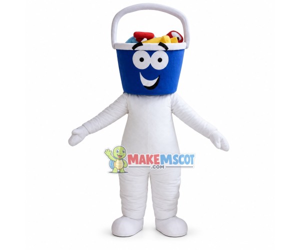 Plastic Basket With Cleaning Tools Mascot Costume Plastic Basket With Cleaning Tools Mascot Costume