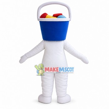 Plastic Basket With Cleaning Tools Mascot Costume