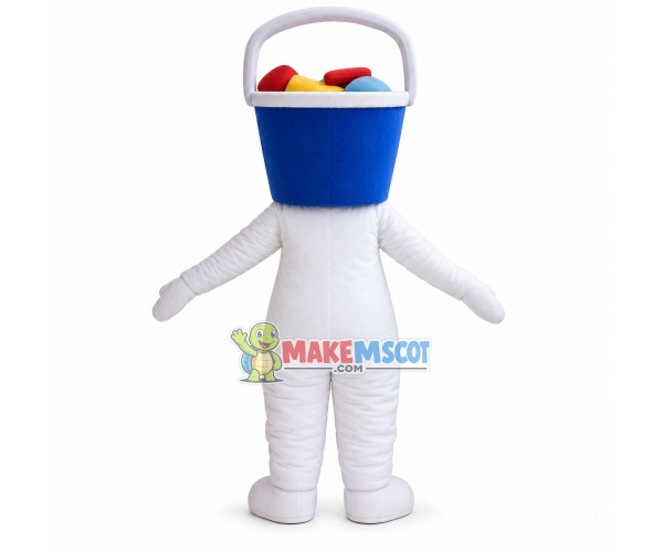 Plastic Basket With Cleaning Tools Mascot Costume Plastic Basket With Cleaning Tools Mascot Costume