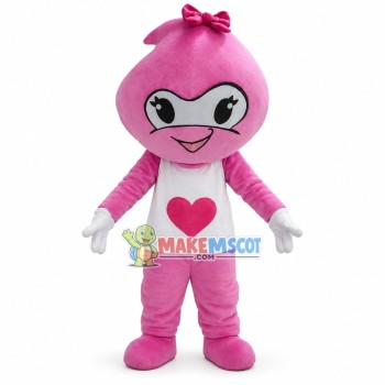 Lovely Cartoon Peach Doll Mascot Costume Lovely Cartoon Peach Doll Mascot Costume