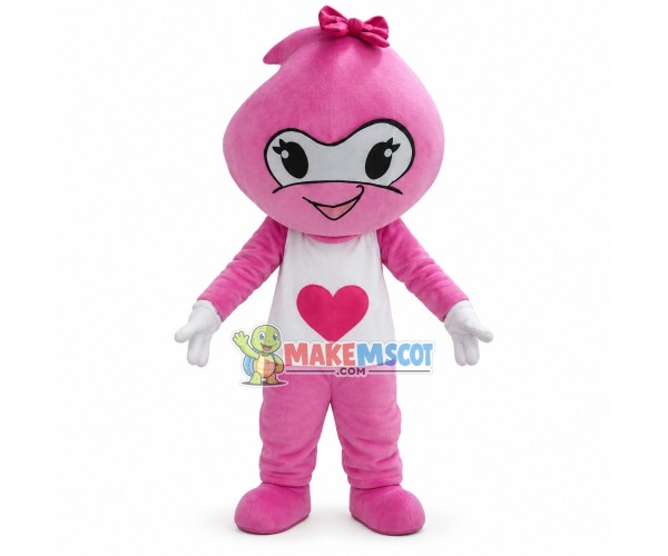 Lovely Cartoon Peach Doll Mascot Costume Lovely Cartoon Peach Doll Mascot Costume