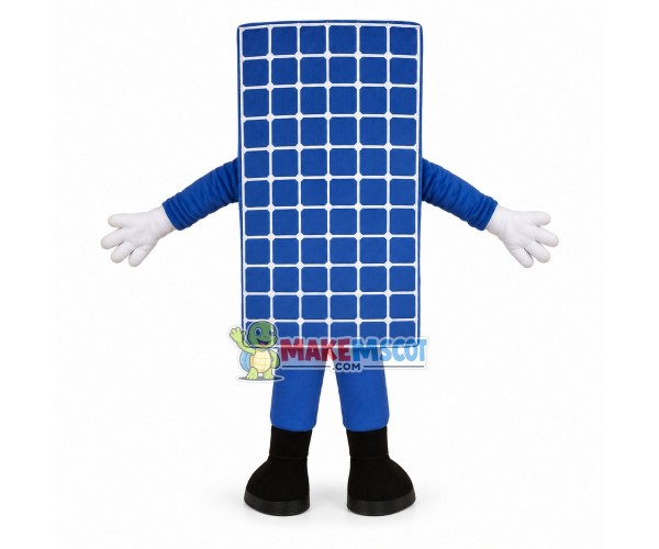 Blue Solar Baffle Cartoon Mascot Costume