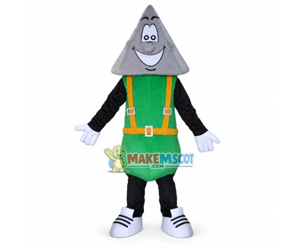 Triangle Brick of Real Estate Company Mascot Costume Triangle Brick of Real Estate Company Mascot Costume