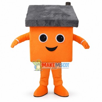 Stable Orange Brick House Mascot Costume