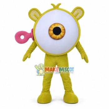Bright Colored Monocular Mascot Costume Bright Colored Monocular Mascot Costume