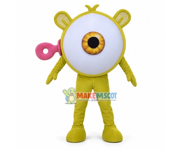 Bright Colored Monocular Mascot Costume Bright Colored Monocular Mascot Costume