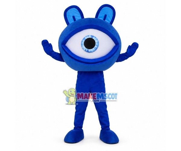 Bright Colored Monocular Mascot Costume Bright Colored Monocular Mascot Costume